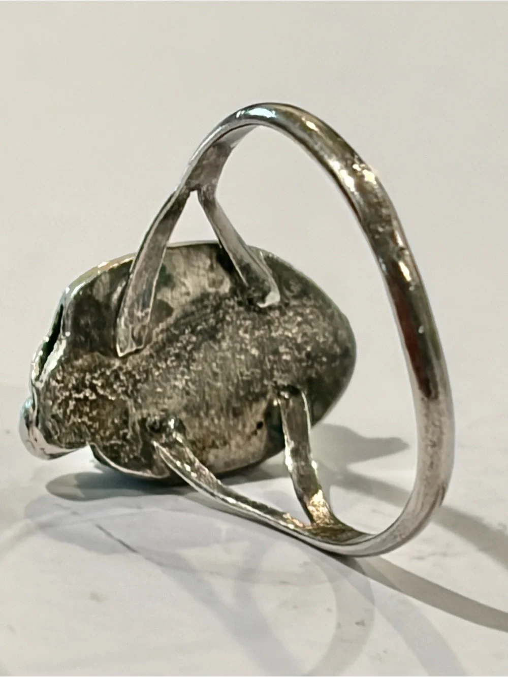 Vintage Running Bear Sterling Silver Sleeping Beauty Turquoise Ring 1.9g Sz 5.5